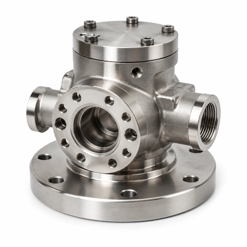 Stainless Steel 17-4PH SS316 Cast dan Perumahan Flange Tekanan Tinggi Mesin CNC